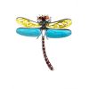 Bright Dragonfly Design Amber And Turquoise Pendant, image 
