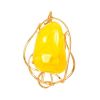 Gold Plated Brooch With Honey Amber The Rialto, image 