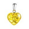 Lemon Amber Heart Pendant The Declaration, image 