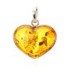 Cognac Amber Heart Pendant The Declaration, image 