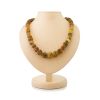 Hammer Cut Amber Beaded Necklace The Meteor, image 