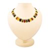 Amber Flat Beaded Necklace The Cleopatra, image 