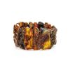 Unpolished Dark Amber Elastic Bracelet The Volcano, image 