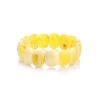 Honey Amber Elastic Flat Beaded Bracelet, image 
