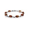 Classic Silver Amber Link Bracelet, image 