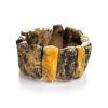 Dark Hued Amber Stretch Bracelet The Volcano, image 