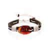 Cognac Amber Leather Tie Bracelet The Copacabana, image 