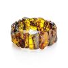 Bold Cognac Amber Stretch Bracelet The Volcano, image 