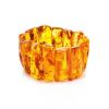 Bright Cognac Amber Elastic Bracelet The Volcano, image 