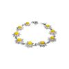 Silver Link Bracelet With Honey Amber The Helios, image 