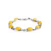 Honey Amber Silver Link Bracelet, image 
