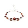 Cognac Amber Link Bracelet In Silver The Verbena, image 
