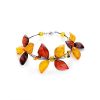 Multicolor Amber Floral Bracelet The Primula, image 