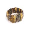 Bold Green Amber Stretch Bracelet The Volcano, image 