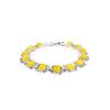 Silver Link Bracelet With Amber The Lisbon, image 