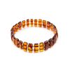 Cognac Amber Flat Beaded Bracelet, image 
