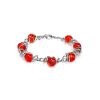 Baltic Amber Link Bracelet In Sterling Silver The Flamenco, image 