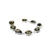Silver Link Bracelet With Green Amber Stones The Fiori, image 