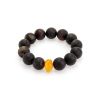 Bold Dark Amber Beaded Bracelet The Cuba, image 