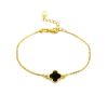 Gold-Plated Chain Bracelet With Clover Shaped Amber The Monaco, image 