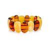 Bright Multicolor Amber Flat Beaded Bracelet, image 