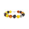 Silver Amber Ball Beaded Bracelet The Goddes, image 