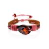 Cognac Amber Leather Tie Bracelet The Copacabana, image 