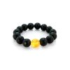 Unisex Black Amber Beaded Bracelet The Cuba, image 