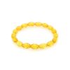 Faceted Lemon Amber Beaded Bracelet, image 
