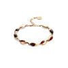 Gold Plated Amber Link Bracelet The Peony, image 