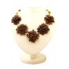 Cognac Amber Necklace The Chrysanthemum, image 