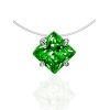Invisible Necklace With Green Crystal Pendant The Aurora, image 