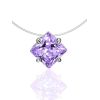 Invisible Necklace With Lilac Crystal The Aurora, image 