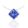Invisible Necklace With Blue Crystal The Aurora, image 