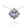 Invisible Necklace With Crystal In Gold The Aurora, Length: 40, image 
