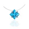 Light Blue Crystal Invisible Necklace The Aurora, image 