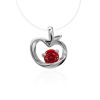 Invisible Necklace With Apple Shaped Pendant The Aurora, image 