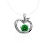 Invisible Necklace With Green Crystal The Aurora, image 