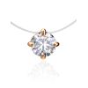 Bright White Crystal Invisible Necklace The Aurora Collection, Length: 42, image 