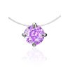 Invisible Necklace With Lilac Crystal The Aurora, image 