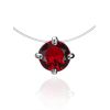 Invisible Necklace With Red Crystal Pendant The Aurora, image 