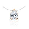 Minimalistic Invisible Necklace With Drop Crystal Pendant The Aurora Collection, Length: 40, image 