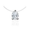 Invisible Necklace With White Crystal Pendant The Aurora, image 