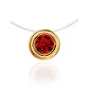 Invisible Necklace With Red Crystal Pendant The Aurora, Length: 40, image 