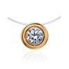 Invisible Necklace With Crystal In Gold The Aurora, Length: 42, image 