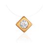 Golden Pendant Invisible Necklace The Aurora, Length: 38, image 