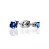 Silver Stud Earrings With Deep Blue Crystals The Aurora, image 