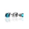 Silver Stud Earrings With Light Blue Crystals The Aurora, image 