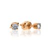 Bold White Crystal Stud Earrings In Gold, image 