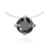 Invisible Necklace With Black Crystal Pendant The Aurora, image 